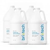 BRIOTECH Topical Skin Spray, Hypochlorous Acid for Sensitive Skin, HOCl Facial Mist, Full Body Support Against Irritation, Calm Redness, Soothe Foot & Scalp, 1 Gallon Refill (4 Pack)