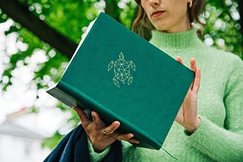 Notebook A4 Lined by Avocado and Spice® with Gift Box & Velvet Bag  Faux Leather Hardback A4 Note Pads - A4 Lined Notebook - Bookmark, Elastic Strap, Pen Holder, 200 Thick Page (Green, Lined)