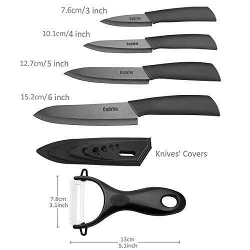 Cadrim Keramikmesser Set 5-teilig für die Küche