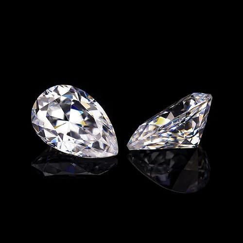 Gemethyst Moissanite Loose Stones - Pear D Colorless Vvs1 Clarity And Excellent Cut With Certificate (5.5 Carat) #TOP4