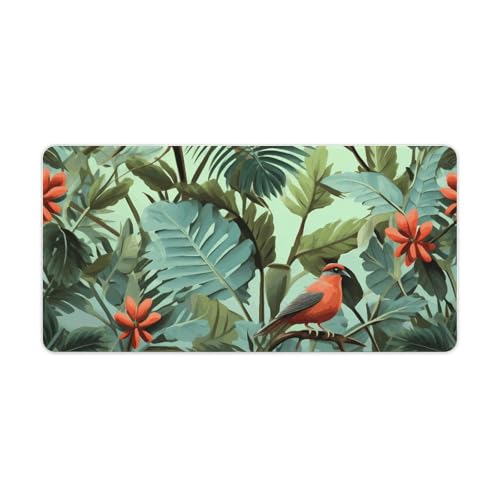 Tapis de souris grand format tapis d'ecriture plantes tropicales antiderapant