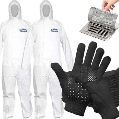 Macacão de Proteção Química com Capuz, Luva EPI