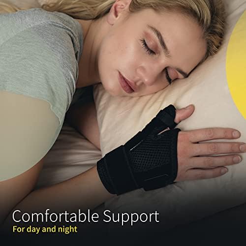 Thumb Support Brace by BraceUP for Men and Women - Splint for Spica and Hand Support, for Arthritis, Tendonitis, Carpal Tunnel Pain Relief and Thumb Sprain