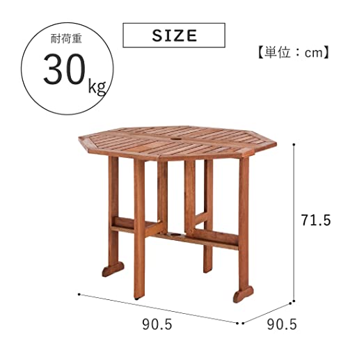 武田コーポレーション 南国家具 【バタフライ・ガーデン・南国風・テーブル】 折りたたみテーブル 90.5×71.5 ブラウン MA-T6 2枚目