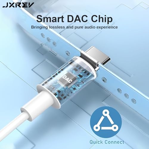Image of JXREV Wired Earphone in Ear Headset New Tuning Hole Earplug Design Stereo 14mm Noise Canceling Headset with Built-in Mic & Vol Control (WHT IPHN 15 01)