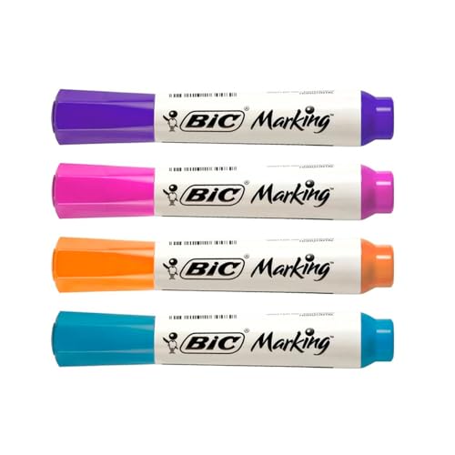 Pincel Marcador de Quadro Branco BIC Markingc/4 cores fashion 930094