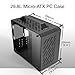 MAQUY Mini ITX Computer case with Handle, no Fan Included, mini Tower Desktop Computer Chassis for Micro-ATX Motherboard, Portable Small Size case Compatible with 240mm RAD for Travel or on The go