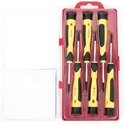 Precision Screwdriver Set 6 Piece Tool Kit Soft Grip Handles Magnetic Tips CRV Precision Instrument Repair by Ferise