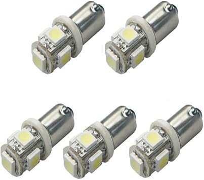 britelites 5x BA9S 5 5050-SMD White LED Car Light Bulbs 1895 T4W 1445 6253