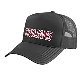Troy University Trojans TROY07 Trucker Hat with Adjustable Mesh Back, Black