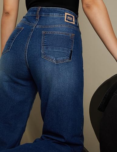 Image of Amazon Brand - INKAST Regular Women's High Rise Full Length Wide Leg Loose Fit Jeans (Inseam: 29 inch)