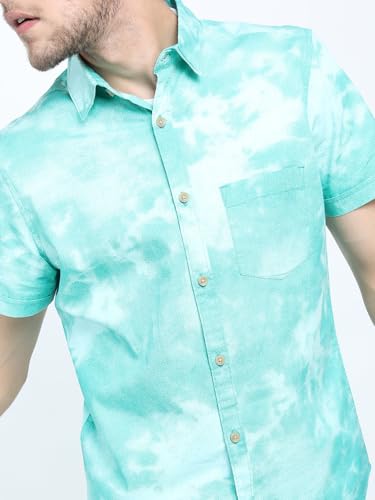 Image of Highlander Men's Slim Fit Shirts | Printed | Half Sleeves | Spread Collar | Casual Shirts | Stylish Shirt