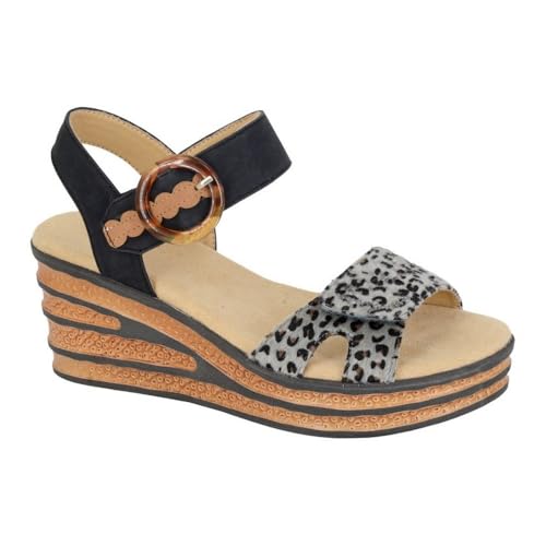 Image of Cipriata L638AM-5 DANTA Womens Sandal Black/Leopard Print size 5