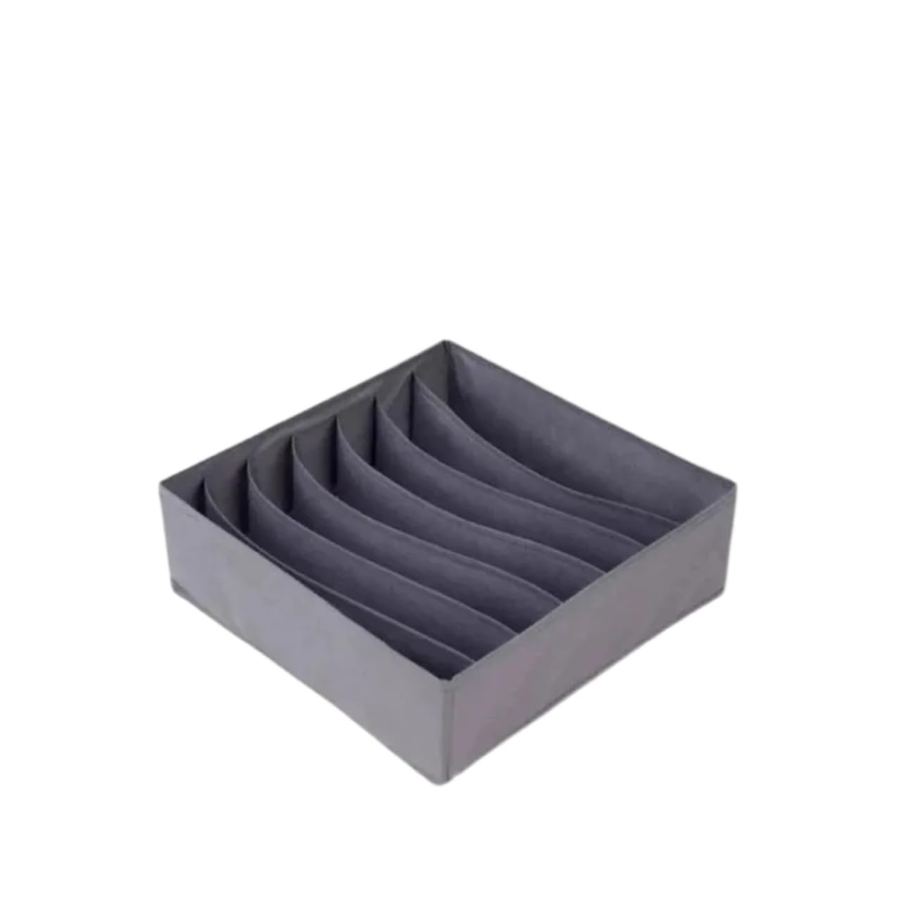 LADFRTYU Sock Storage Box Drawer Underwear Storage Organizer Socks And Bra Pants Box Cabinet For Clothes Ties Wardrobe(7grid-grey)