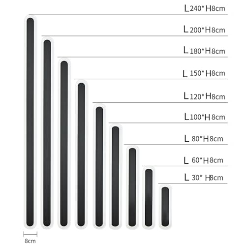 Aplique de pared largo de 80cm con mando a distancia para exterior e interior IP65 de 46W 3