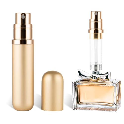 Lammcou porta profumo da viaggio, flacone atomizzatore profumo ricaricabile da 5 ml, mini vaporizzatore profumo portatile per il viaggio, Perfume Atomiser Mini Travel Bottle golden Lammcou porta profumo da viaggio, flacone atomizzatore profumo ricaricabile da 5 ml, mini vaporizzatore profumo portatile per il viaggio, Perfume Atomiser Mini Travel Bottle golden