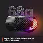 SteelSeries Aerox 3 Wireless - Holey RGB Gaming Mouse - Ultra-lightweight Water Resistant Design - 18K DPI TrueMove Air Optical Sensor- Onyx - Image 4