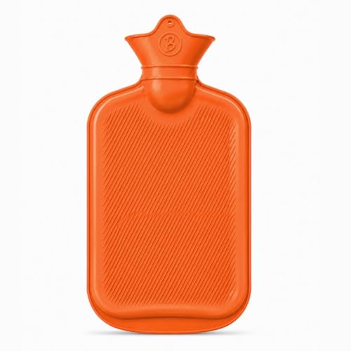 Image of Btag Hot Water Bag (2Ltr) for Pain Relief | Non-Electric Rubber Heating Bottle Period Cramps, Body Aches | Long Heat Retention | Wide Mouth with Leak Proof Cap & Skin Friendly Material (Orange)