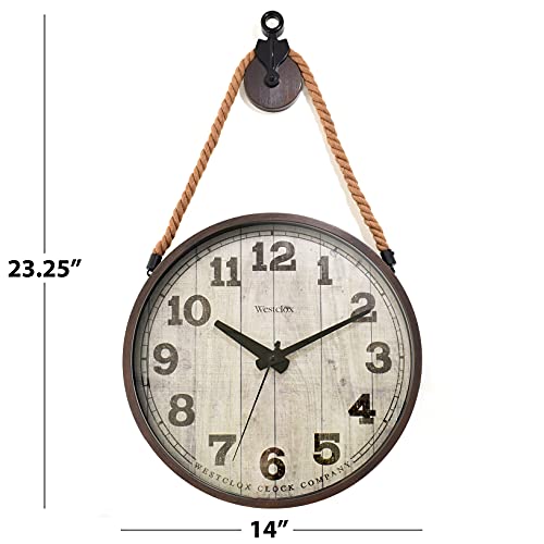 Westclox 14 In. Hanging Pulley Wall Clock For Home, Office Or Bedroom #TOP3