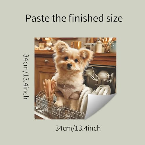 Vinilos decorativos de perro Achang para cocina y cuarto miniatura 2