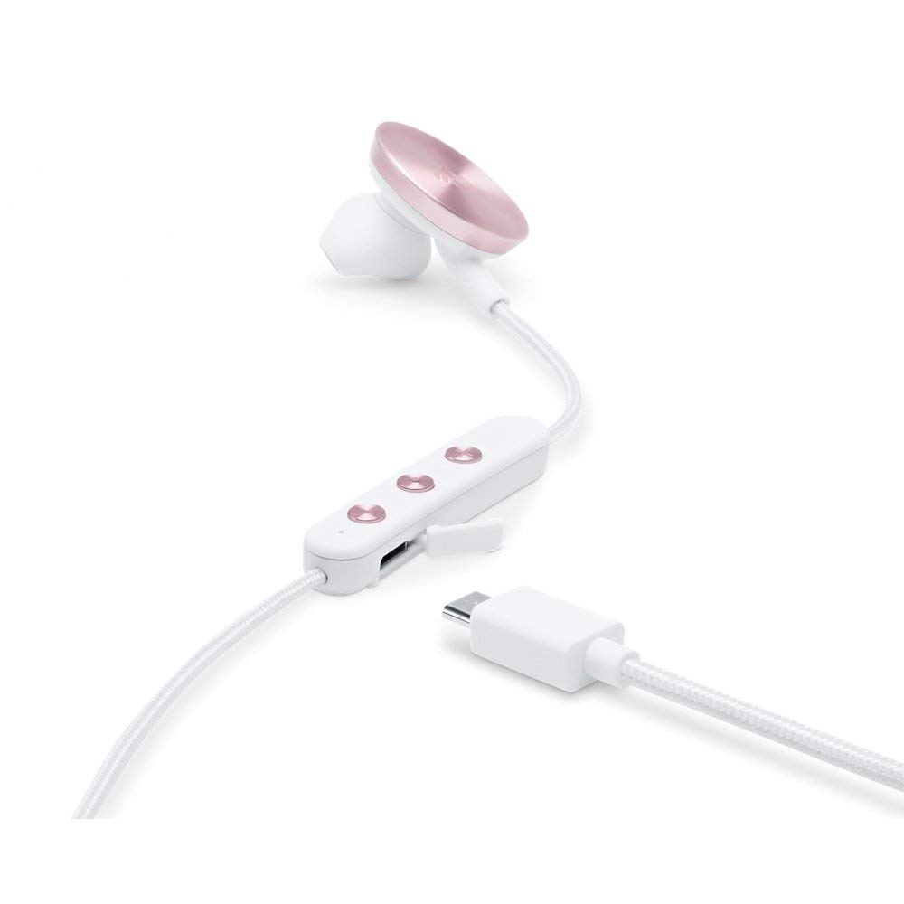 i.am+ BUTTONS Bluetooth イヤホン ピンク／ホワイト Amazon.com: i.am+ BUTTONS Wireless Earphones Rose Gold