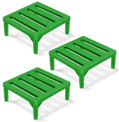 Image of DVI Heavy Duty Green Plant Stand | Pack of 3 | Strong, Durable, Rust-Proof | Supports Up to 200 Kg | Indoor & Outdoor Use | Pot Stand for Big Size Plants | All Weather Resistant Pot Stand