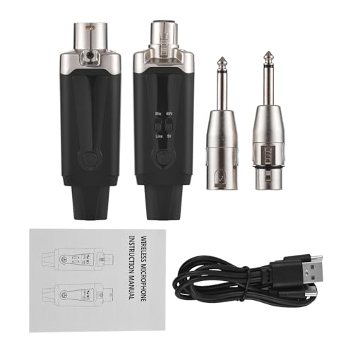 Sistema inalámbrico de micrófono XLR con transmisor y receptor UHF, rendimiento confiable para mezcladora de audio, ideal para amantes de la música miniatura 1