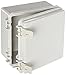 BUD Industries NBF-32310 Plastic Outdoor NEMA Economy Box with Solid Door, 5-57/64 Length x 5-57/64 Width x 3-17/32 Height, Light Gray Finish by BUD Industries