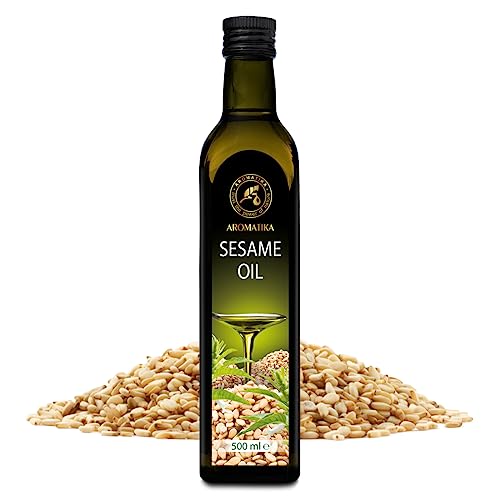 Sesamöl 500ml - Kaltgepresst & Sesamöl für Essen & Schönheit - Sesamum Indicum - Rein & Natürlich - Haut- und Haarpflege