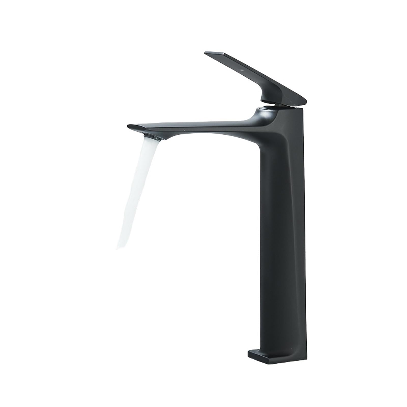 Ckafzmyjqbt Black High Chrome Basin Faucet Wash Sink Faucet Black Bathroom Basin Taps White Hot Cold Water Mixer Tap Basin Sink Mixer(Black High)