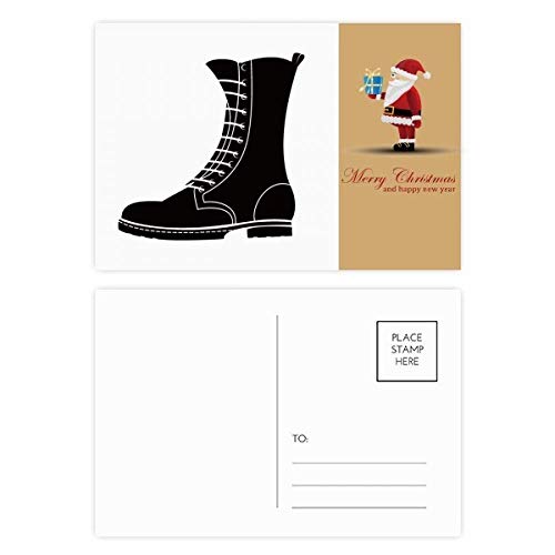 Cartes postales noires silhouette de Noël pour homme | Lot de 20 pièces créatives