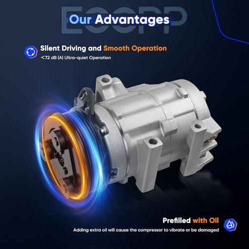 Image of ECCPP AC Compressor for Ford for F-150 for F-250 for F-350 4.6L 5.4L 6.4L | 2007-2010 for Lincoln Navigator 5.4L 2007-2014 Fast Cooling AC Compressor with Clutch