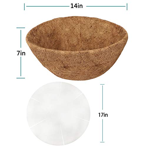 14In Coco Liner For Planters, 2Pcs Round Replacement Plant Basket Liners Natural Coco Fiber Liner For Hanging Basket For Hanging Basket And Flower Pot #TOP5