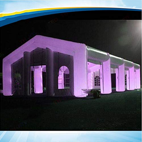 SUQIAOQIAO Alquiler de la Playa Boda al Aire Libre Garaje Coche Grande Precio de la Partida Caso Cubo Comercial, Tiendas de campaña de Eventos Tienda Inflable,12x8mwithledlight