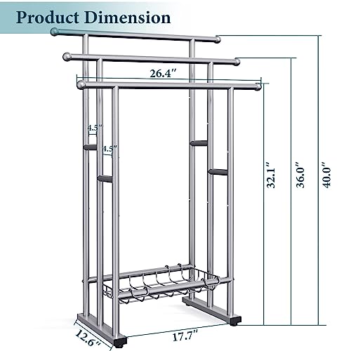 40" Tall Freestanding Towel Racks for Bathroom, 3 Tier Floor Towel Rack with Storage Basket, Blanket Ladder Drying and Display Rack for Large Bath & Hand Towel Outdoor Poolside by Kayfia - Used condition - Image 6