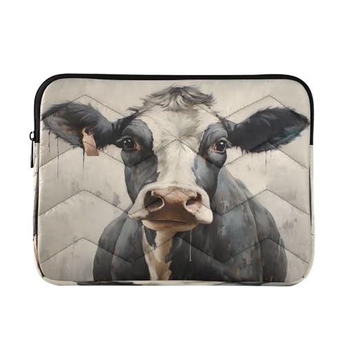 Funda para portátil Vintage Cow 13-14 pulgadas impermeable miniatura 1