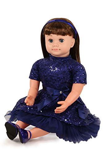 Ask Amy 22" Talking Interactive Singing Storytelling Smart Educational Doll Brunette Blue Dress .Smart Doll.Talking Doll.Talking Doll Baby.Interactive Doll.Amy Doll.muneca que Habla y camina.