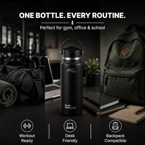 Image of Better Home Stainless Steel Water Bottle 700ml | Vacuum Insulated, Leak Proof & Sweat Proof | Hot 12 Hrs & Cold 16 Hrs | BPA Free Sports Bottle for Gym, Travel, Office, School, College | Rust Proof