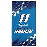 Northwest NASCAR Denny Hamlin Simple Speed Beach Towel, Cotton Blend Lightweight Bath, Pool Swim Travel Fan Gear, 30 x 60 Inch