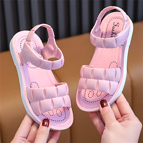 Children Sandals Soft Flat Shoes Fashion and Comfortable Small Medium and Large Children Soft Bottom Kids Thong (Pink, 10.5-11 Years Big Kids)2