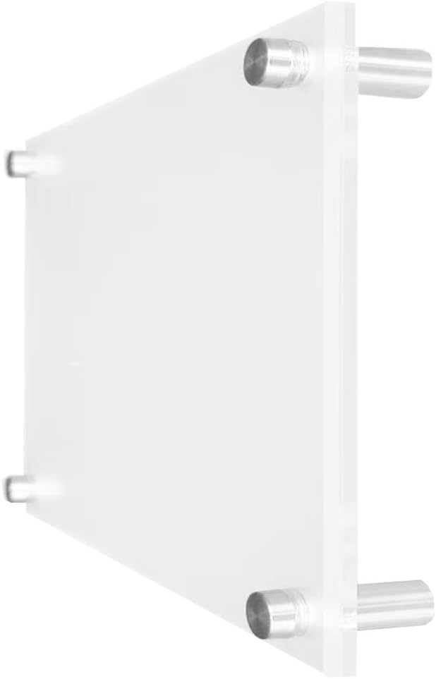Missartist 11x14 Wall Mount Acrylic Picture Frame Double Panel Floating Frameless Acrylic Photo Frame Certificate Document Frame Display (11 x 14)