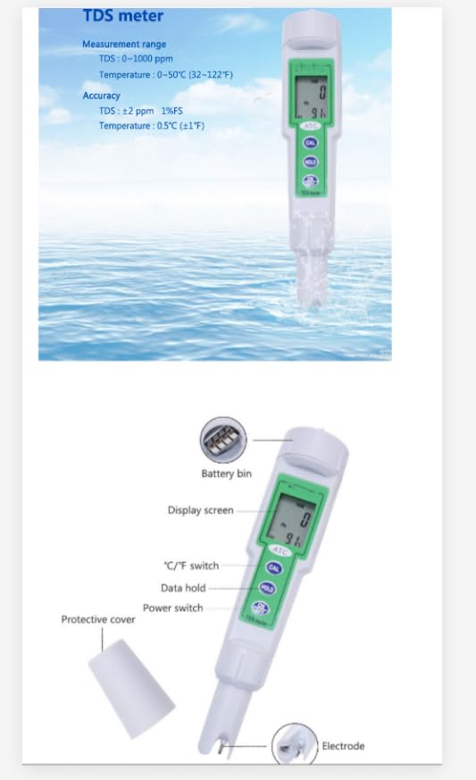 CT-3060 Pen Type TDSmeter WaterQuality Testing Pen, Digital Display Water qualityDetector