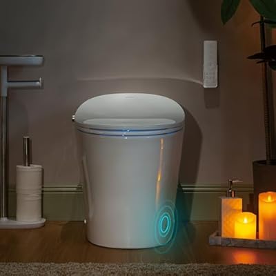 WOODBRIDGE Smart Bidet Toilet with Auto Open/Close Lid, Foot Sensor Operation,Dual Auto Flush, Heated Seat, Power Outage Flush,Hygienic Wash,Night Light,LT610