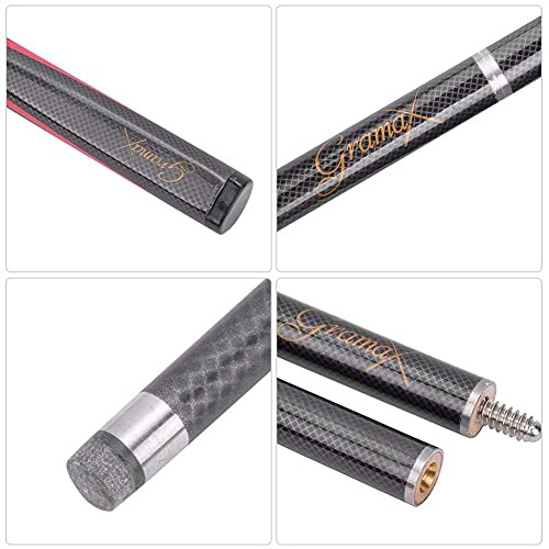 Image of JBB Billiards Snooker Cue Stick and Pool Cue Stick with Tip Size 9mm - 1 Pc (Black)