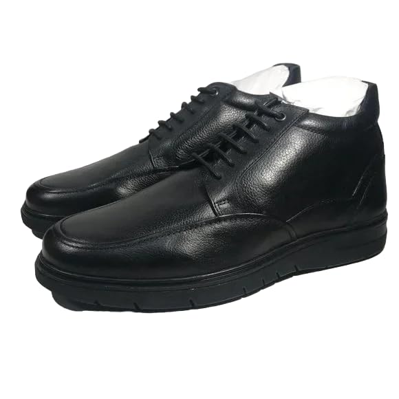 Men's Dress Leather Shoes Comfortable Lace up Formal for Weddings, Business, Office, Prom (Black, US Footwear Size System, Adult, Men, Numeric, Medium, 9)