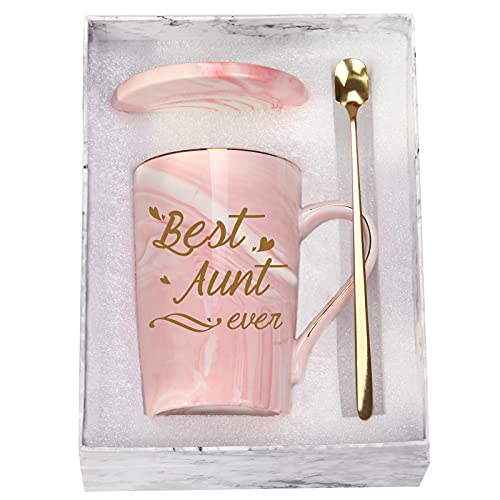 Best Aunt Ever Coffee Mug - 14 Oz Pink with Gift...