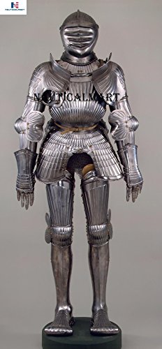 NauticalMart Maximilian Suit of Armor Fully Wearable Halloween Costume Silver