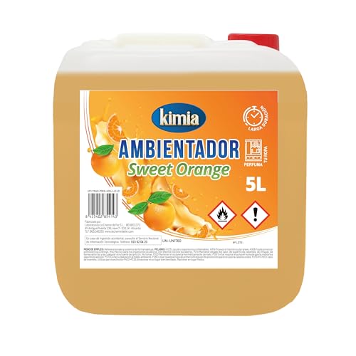 KIMIA - Ambientador de Hogar Sweet Orange 5L | Perfumador con Fragancia Dulce y Cítrica Duradera | Para Cualquier Estancia de Casa, Coche y Oficina | Fórmula Concentrada | Ambiente Fresco y Perfumado