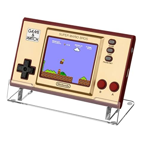 CaSZLUTION Clear Acrylic Stand Compatible with New Nintendo Game & Watch Handheld Portable Game Console - Super Mario Bros - Legend of Zelda - Display Holder Stand Cover