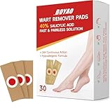 Wart Remover-Plantar Warts Removal Pads, 40% Salicylic Acid Medicated Bandages – Fast-Acting, Pain-Free Treatment for Adults & Kids (30 Pads)